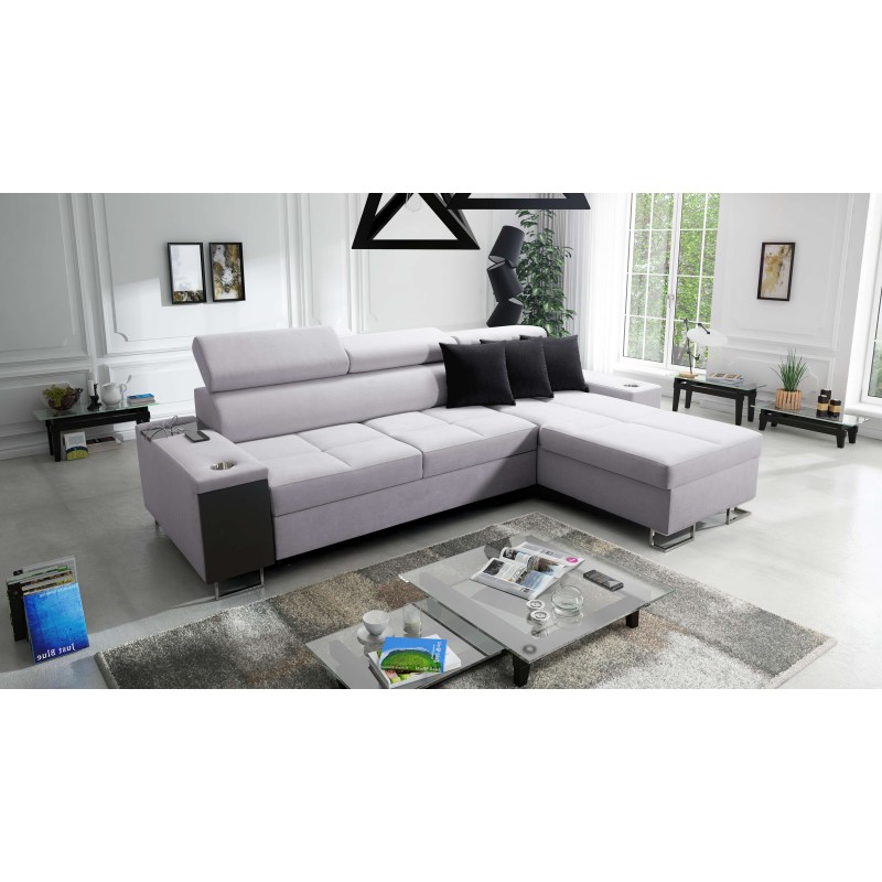 **Meta Title:** Orbix I Mini Corner Sofa with Sleeping Function, Adjustable Headrests, USB Port.