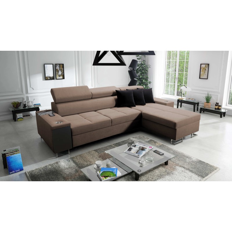 **Meta Title:** Orbix I Mini Corner Sofa with Sleeping Function, Adjustable Headrests, USB Port.