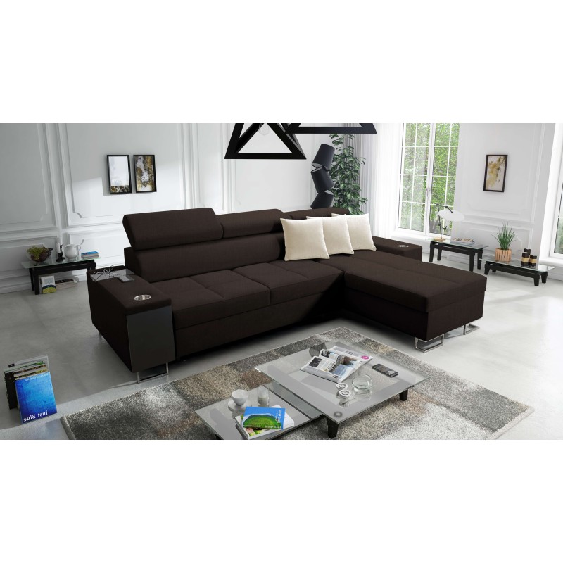 **Meta Title:** Orbix I Mini Corner Sofa with Sleeping Function, Adjustable Headrests, USB Port.