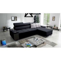 Ecksofa Orbix I Maxi mit Schlaffunktion, USB-Anschluss und Bettkasten