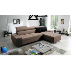 Ecksofa Orbix I Maxi mit Schlaffunktion, USB-Anschluss und Bettkasten