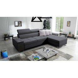 Ecksofa Orbix I Maxi mit Schlaffunktion, USB-Anschluss und Bettkasten