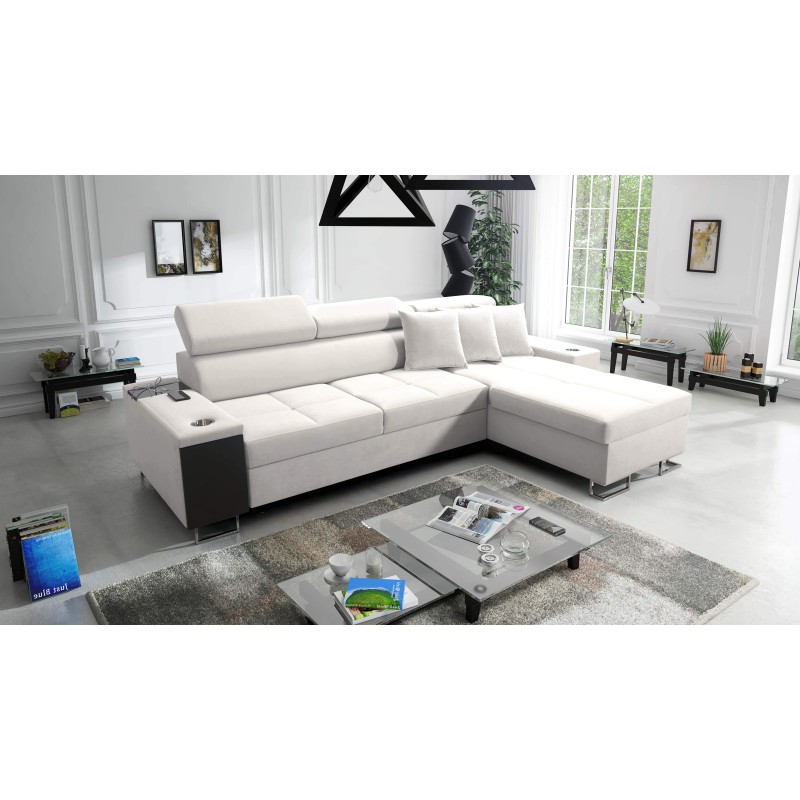 Ecksofa Orbix I Maxi mit Schlaffunktion, USB-Anschluss und Bettkasten Ecksofa Orbix I Maxi mit Schlaffunktion, USB-Anschluss und Bettkasten