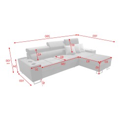 Ecksofa Orbix I Maxi mit Schlaffunktion, USB-Anschluss und Bettkasten Ecksofa Orbix I Maxi mit Schlaffunktion, USB-Anschluss und Bettkasten
