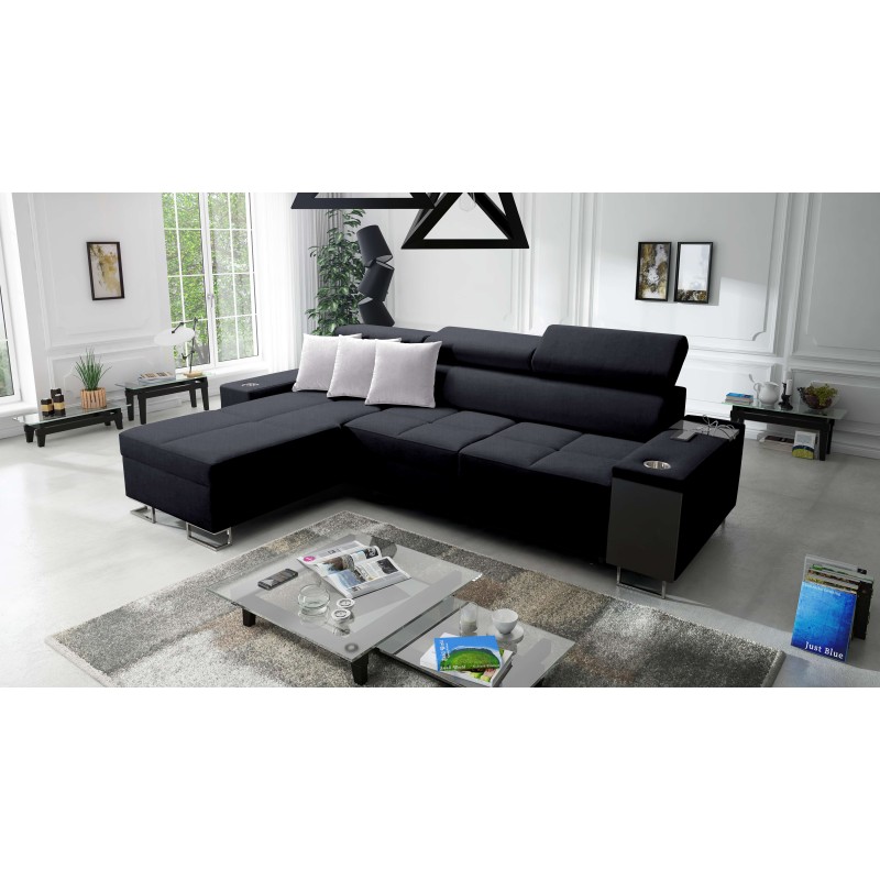 **Meta Title:** Orbix I Mini Corner Sofa with Sleeping Function, Adjustable Headrests, USB Port.