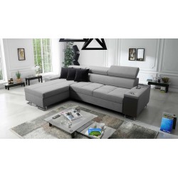 Ecksofa Orbix I Maxi mit Schlaffunktion, USB-Anschluss und Bettkasten