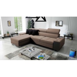 Ecksofa Orbix I Maxi mit Schlaffunktion, USB-Anschluss und Bettkasten