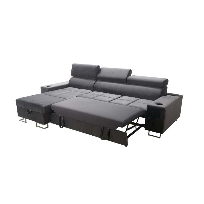 Ecksofa Orbix I Maxi mit Schlaffunktion, USB-Anschluss und Bettkasten Ecksofa Orbix I Maxi mit Schlaffunktion, USB-Anschluss und Bettkasten