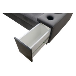 Narożnik Orbix I Maxi z funkcją spania, portem USB i pojemnikiem na pościel