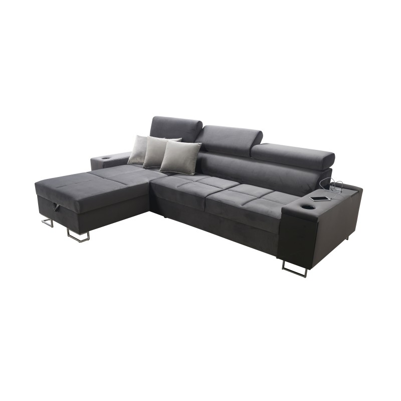 Ecksofa Orbix I Maxi mit Schlaffunktion, USB-Anschluss und Bettkasten Ecksofa Orbix I Maxi mit Schlaffunktion, USB-Anschluss und Bettkasten