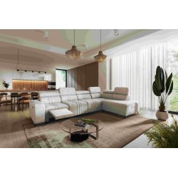 Esquina Verona XI Mix con función de cama en Velur, Vena 9 - Comodidad y Elegancia