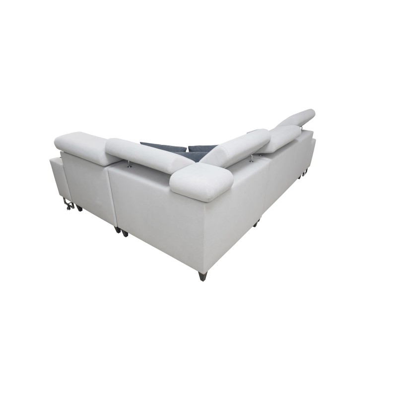 Ecksofa Orbix II mit Schlaffunktion, verstellbaren Kopfstützen und USB-Anschluss - Gewebe, Sawana 26 Ecksofa Orbix II mit Schlaffunktion, verstellbaren Kopfstützen und USB-Anschluss - Gewebe, Sawana 26