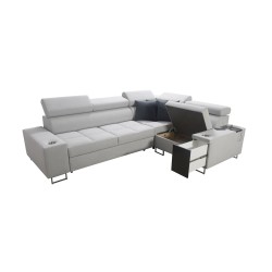 Sofá esquinero Orbix II con función para dormir, reposacabezas ajustables y puerto USB - Terciopelo, Ultario Velvet 2955 Sofá esquinero Orbix II con función para dormir, reposacabezas ajustables y puerto USB - Terciopelo, Ultario Velvet 2955
