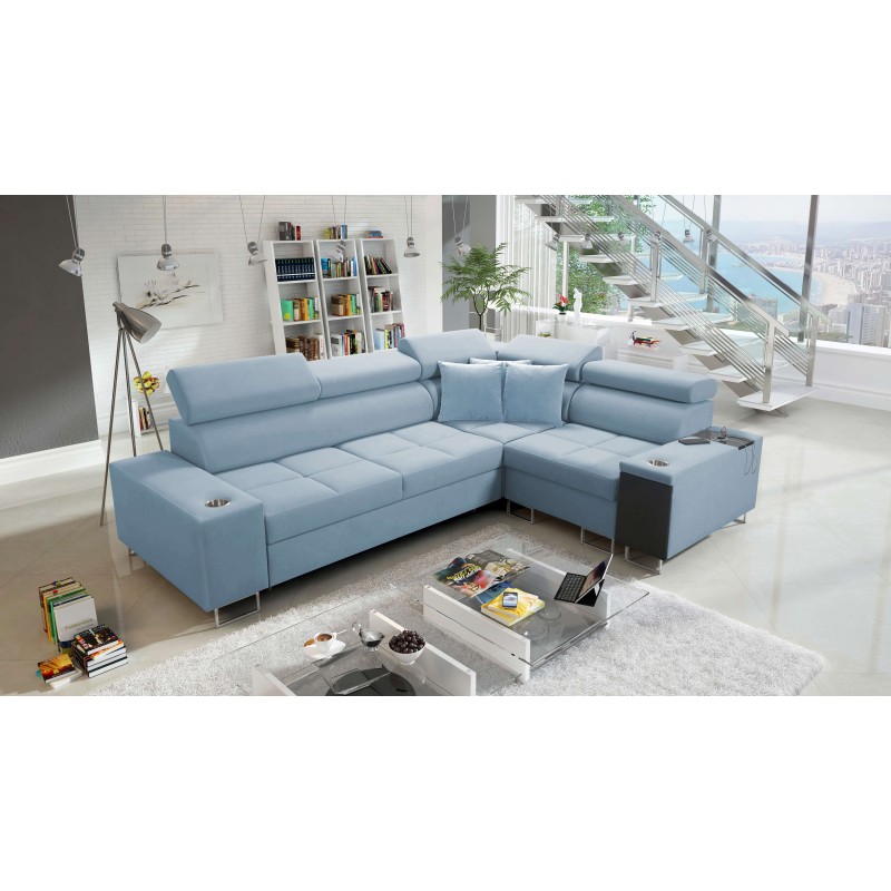 Ecksofa Orbix II mit Schlaffunktion, verstellbaren Kopfstützen und USB-Anschluss - Velvet, Ultario Velvet 2960 Ecksofa Orbix II mit Schlaffunktion, verstellbaren Kopfstützen und USB-Anschluss - Velvet, Ultario Velvet 2960