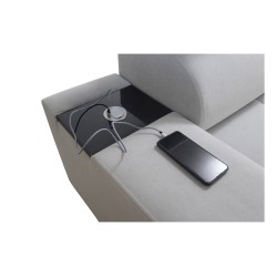 Ecksofa Orbix II mit Schlaffunktion, verstellbaren Kopfstützen und USB-Anschluss - Geflecht, Sawana 14