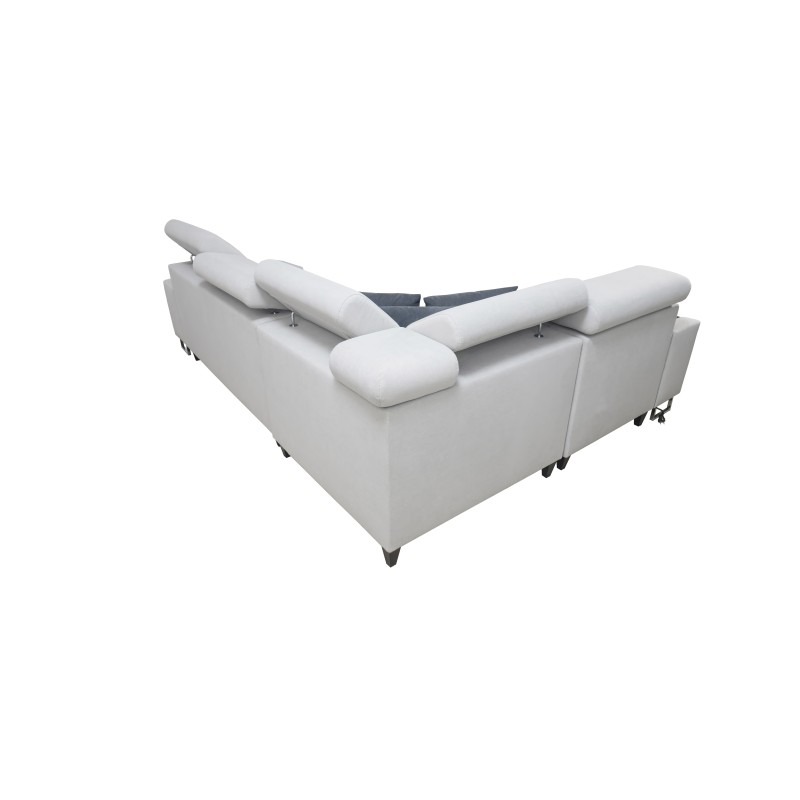 Ecksofa Orbix II mit Schlaffunktion, verstellbaren Kopfstützen und USB-Anschluss - Gewebe, Sawana 26 Ecksofa Orbix II mit Schlaffunktion, verstellbaren Kopfstützen und USB-Anschluss - Gewebe, Sawana 26