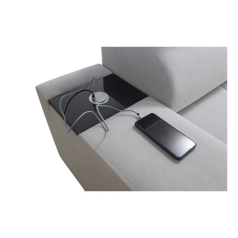 Narożnik Orbix II z funkcją spania, regulowane zagłówki i portem USB - Velvet, Ultario Velvet 2978 Narożnik Orbix II z funkcją spania, regulowane zagłówki i portem USB - Velvet, Ultario Velvet 2978