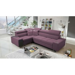Ecksofa Orbix II mit Schlaffunktion, verstellbaren Kopfstützen und USB-Anschluss - Samt, Ultario Velvet 2961 Ecksofa Orbix II mit Schlaffunktion, verstellbaren Kopfstützen und USB-Anschluss - Samt, Ultario Velvet 2961