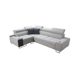 Ecksofa Orbix II mit Schlaffunktion, verstellbaren Kopfstützen und USB-Anschluss - Velvet, Ultario Velvet 2960 Ecksofa Orbix II mit Schlaffunktion, verstellbaren Kopfstützen und USB-Anschluss - Velvet, Ultario Velvet 2960