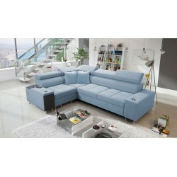 Sofá esquinero Orbix II con función de cama, reposacabezas ajustables y puerto USB - Terciopelo, Ultario Velvet 2960 Sofá esquinero Orbix II con función de cama, reposacabezas ajustables y puerto USB - Terciopelo, Ultario Velvet 2960