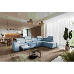 Narożnik Verona XI Mix z funkcją spania w Welur, Vena 6 - Komfort i Elegancja