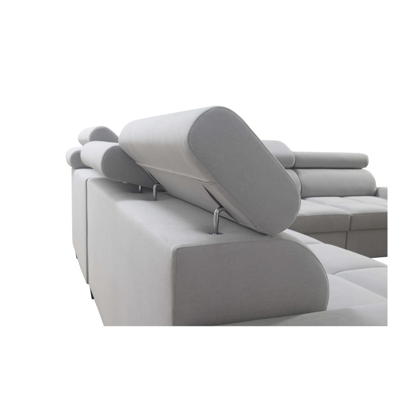 Ecksofa Orbix III mit Schlaffunktion, verstellbaren Kopfstützen und USB-Anschluss - Geräumig und bequem Ecksofa Orbix III mit Schlaffunktion, verstellbaren Kopfstützen und USB-Anschluss - Geräumig und bequem