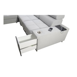 Ecksofa Orbix III mit Schlaffunktion, verstellbaren Kopfstützen und USB-Anschluss - Geräumig und bequem Ecksofa Orbix III mit Schlaffunktion, verstellbaren Kopfstützen und USB-Anschluss - Geräumig und bequem