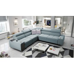 Ecksofa Orbix III mit Schlaffunktion, verstellbaren Kopfstützen und USB-Anschluss - Geräumig und bequem