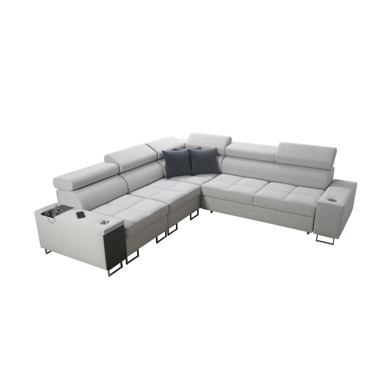 Ecksofa Orbix III mit Schlaffunktion, verstellbaren Kopfstützen und USB-Anschluss - Geräumig und bequem Ecksofa Orbix III mit Schlaffunktion, verstellbaren Kopfstützen und USB-Anschluss - Geräumig und bequem