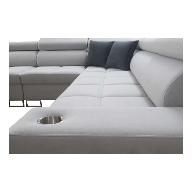 Ecksofa Orbix III mit Schlaffunktion, verstellbaren Kopfstützen und USB-Anschluss - Geräumig und bequem Ecksofa Orbix III mit Schlaffunktion, verstellbaren Kopfstützen und USB-Anschluss - Geräumig und bequem