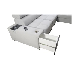 Ecksofa Orbix III mit Schlaffunktion, verstellbaren Kopfstützen und USB-Anschluss - Geräumig und bequem Ecksofa Orbix III mit Schlaffunktion, verstellbaren Kopfstützen und USB-Anschluss - Geräumig und bequem