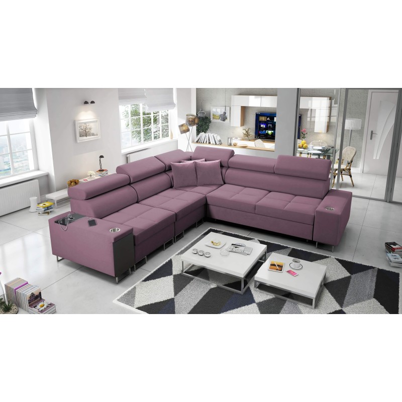 Ecksofa Orbix III mit Schlaffunktion, verstellbaren Kopfstützen und USB-Anschluss - Geräumig und bequem Ecksofa Orbix III mit Schlaffunktion, verstellbaren Kopfstützen und USB-Anschluss - Geräumig und bequem