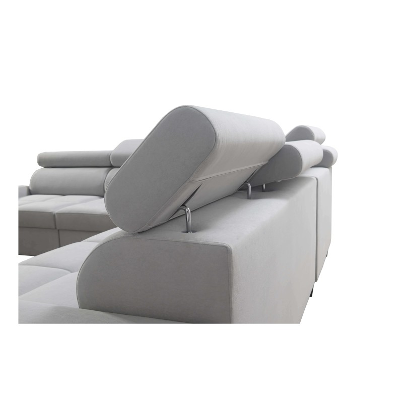 Ecksofa Orbix III mit Schlaffunktion, verstellbaren Kopfstützen und USB-Anschluss - Geräumig und bequem Ecksofa Orbix III mit Schlaffunktion, verstellbaren Kopfstützen und USB-Anschluss - Geräumig und bequem