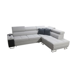 Ecksofa Orbix VII mit Schlaffunktion im Stoff Plecionka, Sawana 14 - Eleganz und Funktionalität in einem!