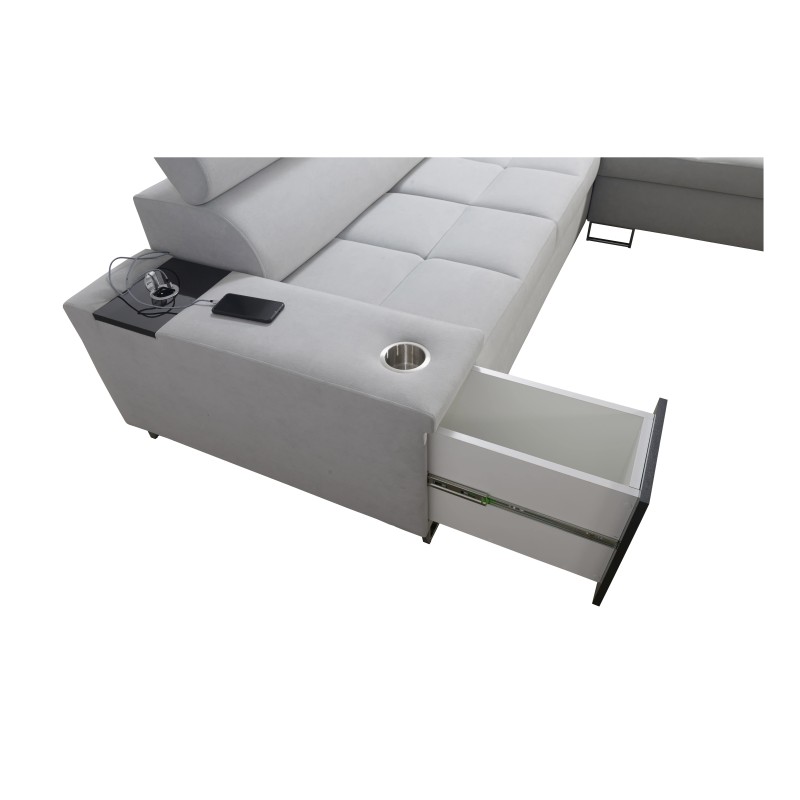 Esquina Orbix VII con función de cama en tela Plecionka, Sawana 14: ¡elegancia y funcionalidad en uno! Esquina Orbix VII con función de cama en tela Plecionka, Sawana 14: ¡elegancia y funcionalidad en uno!