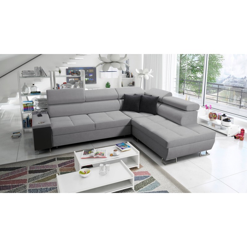 Das Ecksofa Orbix VII mit Schlaffunktion im Stoff Plecionka, Sawana 21 - Eleganz und Funktionalität in einem!