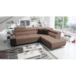 Ecksofa Orbix VII mit Schlaffunktion in Stoff Plecionka, Sawana 25 - Eleganz und Funktionalität in einem!