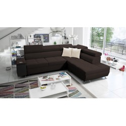 Ecksofa Orbix VII mit Schlaffunktion im Stoff Plecionka, Sawana 26 - Eleganz und Funktionalität in einem!