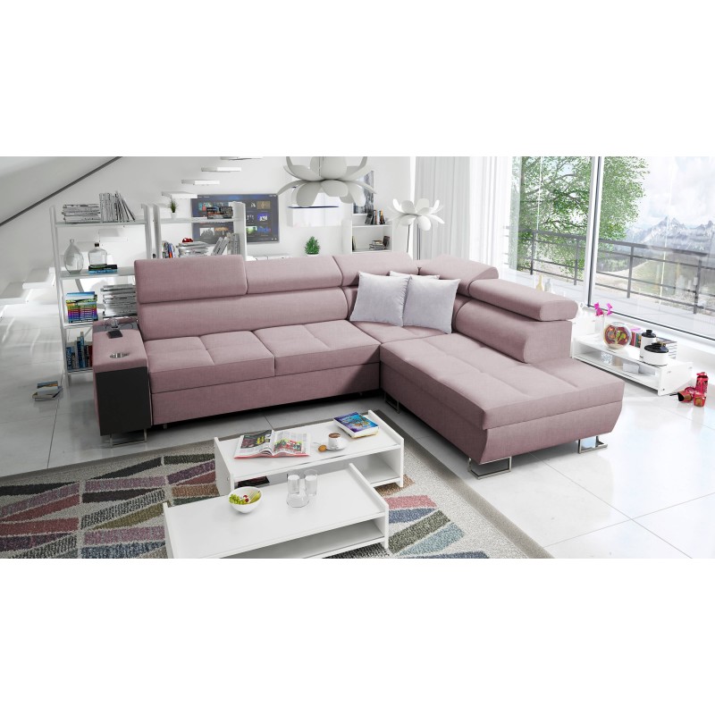 Orbix VII Ecksofa mit Schlaffunktion im Stoff Plecionka, Sawana 61 - Eleganz und Funktionalität in einem!