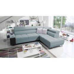 Ecksofa Orbix VII mit Schlaffunktion in Stoff Plecionka, Sawana 72 - Eleganz und Funktionalität in einem!