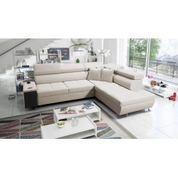 Narożnik Orbix VII z funkcją spania w tkaninie Velvet, Ultario Velvet 2979 - elegancja i funkcjonalność w jednym!