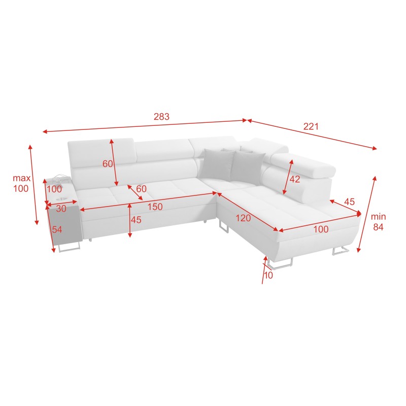 Ecksofa Orbix VII mit Schlaffunktion im Stoff Velvet, Ultario Velvet 2978 - Eleganz und Funktionalität in einem! Ecksofa Orbix VII mit Schlaffunktion im Stoff Velvet, Ultario Velvet 2978 - Eleganz und Funktionalität in einem!
