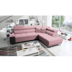 Narożnik Orbix VII z funkcją spania w tkaninie Velvet, Ultario Velvet 2955 - elegancja i funkcjonalność w jednym!
