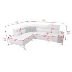 Ecksofa Orbix VII mit Schlaffunktion im Stoff Plecionka, Sawana 26 - Eleganz und Funktionalität in einem!