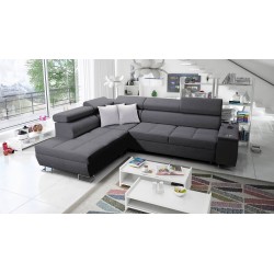 Ecksofa Orbix VII mit Schlaffunktion im Gewebe Plecionka, Sawana 96 - Eleganz und Funktionalität in einem!