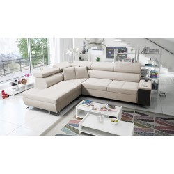 Narożnik Orbix VII z funkcją spania w tkaninie Velvet, Ultario Velvet 2979 - elegancja i funkcjonalność w jednym!