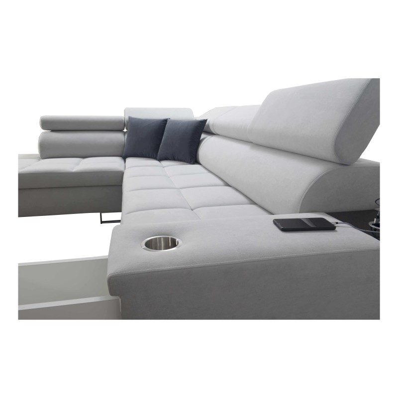 Ecksofa Orbix VII mit Schlaffunktion in Velvet-Stoff, Ultario Velvet 2955 - Eleganz und Funktionalität in einem! Ecksofa Orbix VII mit Schlaffunktion in Velvet-Stoff, Ultario Velvet 2955 - Eleganz und Funktionalität in einem!