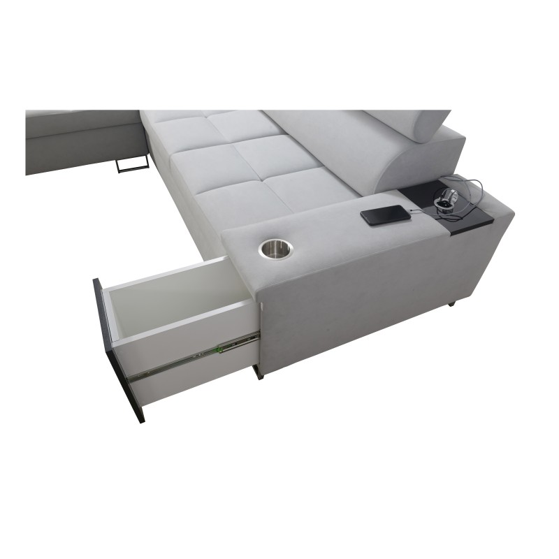 Ecksofa Orbix VII mit Schlaffunktion in Velvet-Stoff, Ultario Velvet 2955 - Eleganz und Funktionalität in einem! Ecksofa Orbix VII mit Schlaffunktion in Velvet-Stoff, Ultario Velvet 2955 - Eleganz und Funktionalität in einem!
