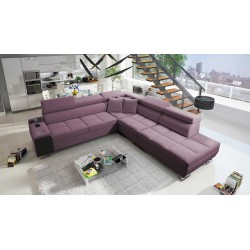 Narożnik Orbix IX z funkcją spania, regulowane zagłówki, port USB - Velvet, Ultario Velvet 2961
