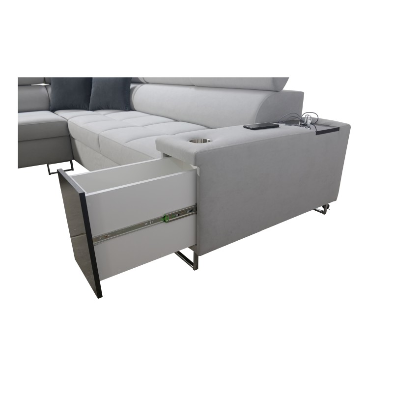Esquina Orbix IX con función de dormir, reposacabezas ajustables, puerto USB - Tejido, Sawana 84 Esquina Orbix IX con función de dormir, reposacabezas ajustables, puerto USB - Tejido, Sawana 84